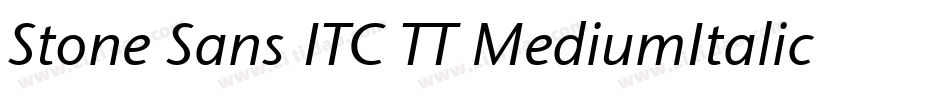 Stone Sans ITC TT MediumItalic字体转换